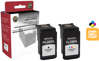 2 Pack Reman Black Ink Cartridge For Canon PIXMA MG2520 PG245XL PG-245XL 245XL 