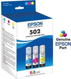 EPSON 502 EcoTank Ink Ultra-high Capacity Bottle Color Combo Pack Works  with ET-2750, ET-2760, ET-2850, ET-3750, ET-3760, ET-3850, ET-4850, and  other
