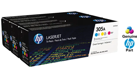HP CE411A CE412A CE413A CF370AM 305A Toner Cartridge color LaserJet Pro 300 color MFP M375nw M451 M451dn M451dw - Sun Data Supply