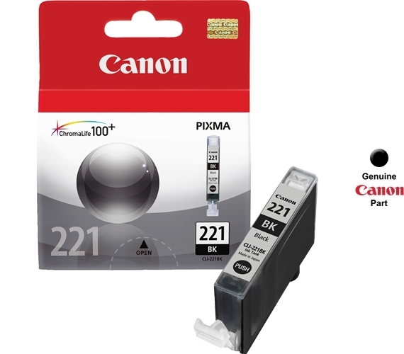 Canon CLI-221 2946B001AA Ink Cartridge Black iP3600 iP4600 iP4700 MP560 MP620 MP620B MP640 MP640R MP980 MP990 - Sun Supply
