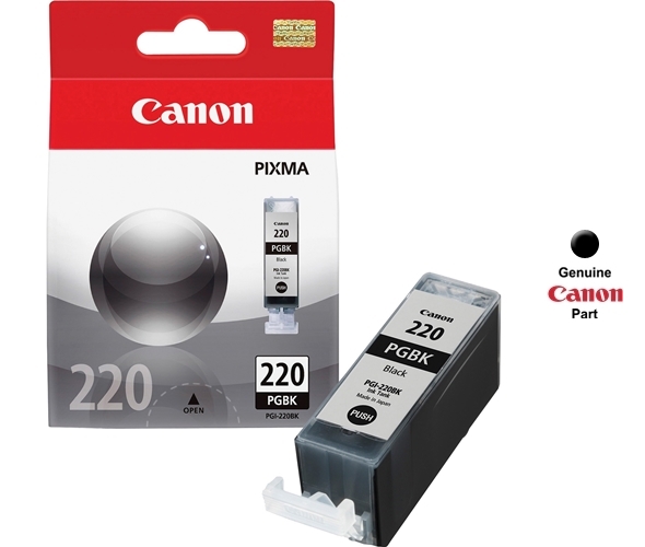 Canon PGI-220BK 2945B001 PGI-220 2945B001AA Ink Cartridge Black PIXMA iP3600 iP4600 iP4700 MP560 MP620 MP620B MP640 MP640R MP980 MP990 - Sun Data
