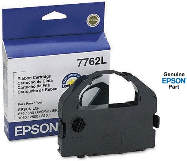 2-Pack Ribbon Cartrigde Epson 7762L Compatible Models EPSON LQ-670 680 680Pro 860 1060 2500 2550 