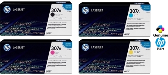 4 pack CE740A 307A HP307A Black Toner Cartridge for HP Color Laserjet CP5225 