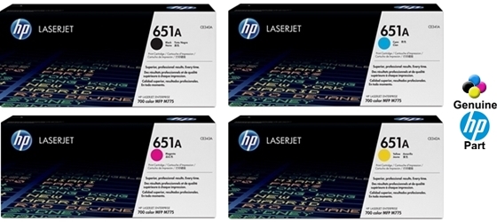 CE343A CE342A TTP Brand Premium Set of 4 Colors Value Pack New Compatible Toner for Hewlett Packard CE340A Enterprise700 MFP M775F CE341A HP 651A for Color LJ M775dn MFP M775dn M775Z M775f 